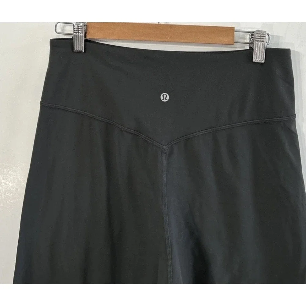 Lululemon Align Wide-Leg Super-High-Rise Crop Nulu Pants 10 NO Pilling Charcoal
